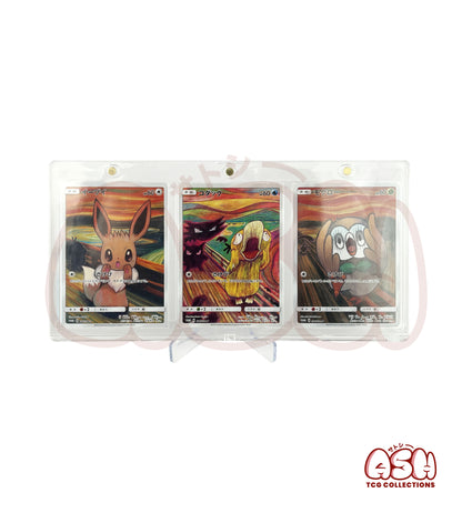 Protection Acrylique Premium - 3 Cartes Pokémon avec support
