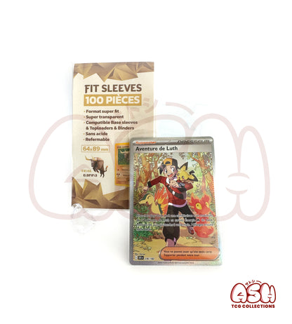 100 Sleeves Fit de Protection Carte - Ultra Transparent – Format 64x89 mm