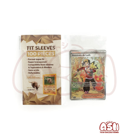 100 Sleeves Fit de Protection Carte - Ultra Transparent – Format 64x89 mm