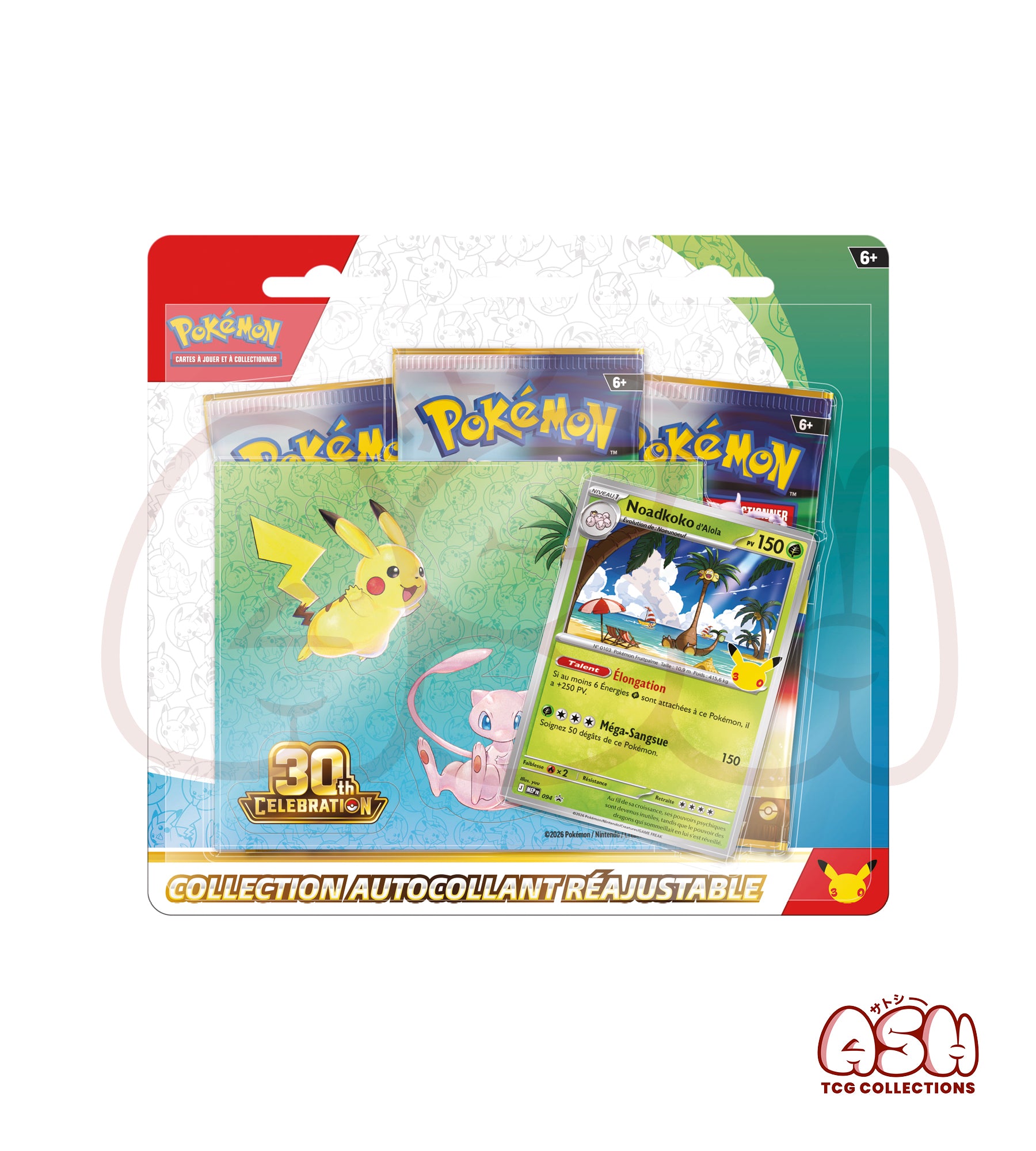 Tripack Pokémon Noadkoko d'Alola 30e Anniversaire face