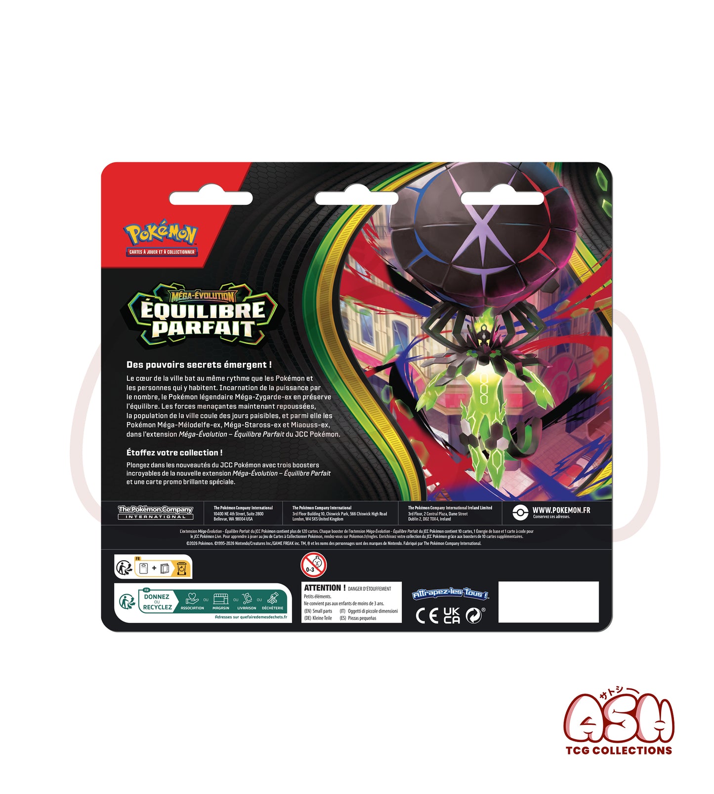 Tripack Germignon Équilibre Parfait Pokémon dos