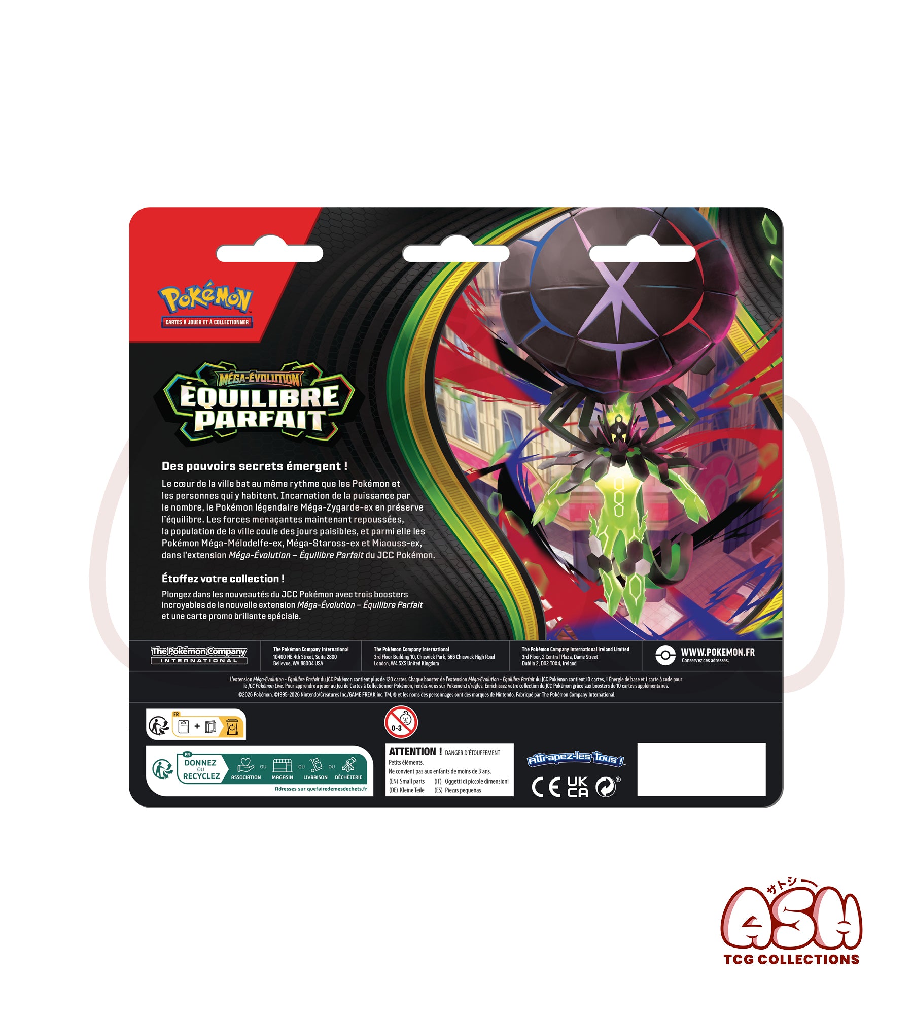 Tripack Germignon Équilibre Parfait Pokémon dos