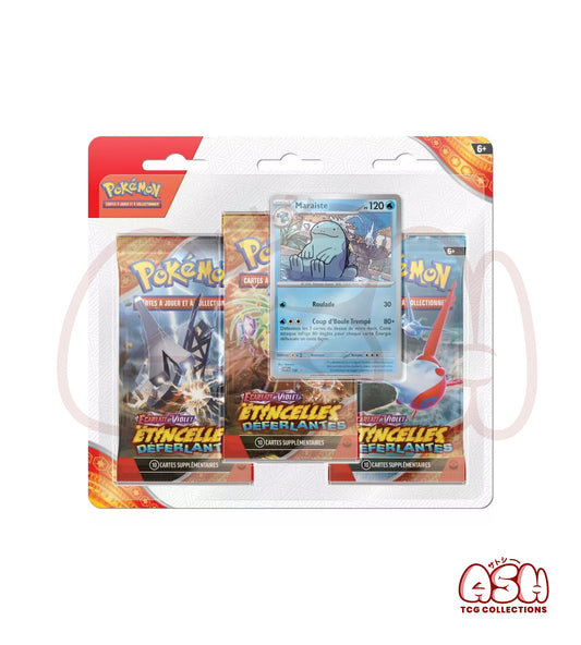 Tripack Pokémon Étincelles Déferlantes – Maraiste – 3 Boosters + Carte Promo