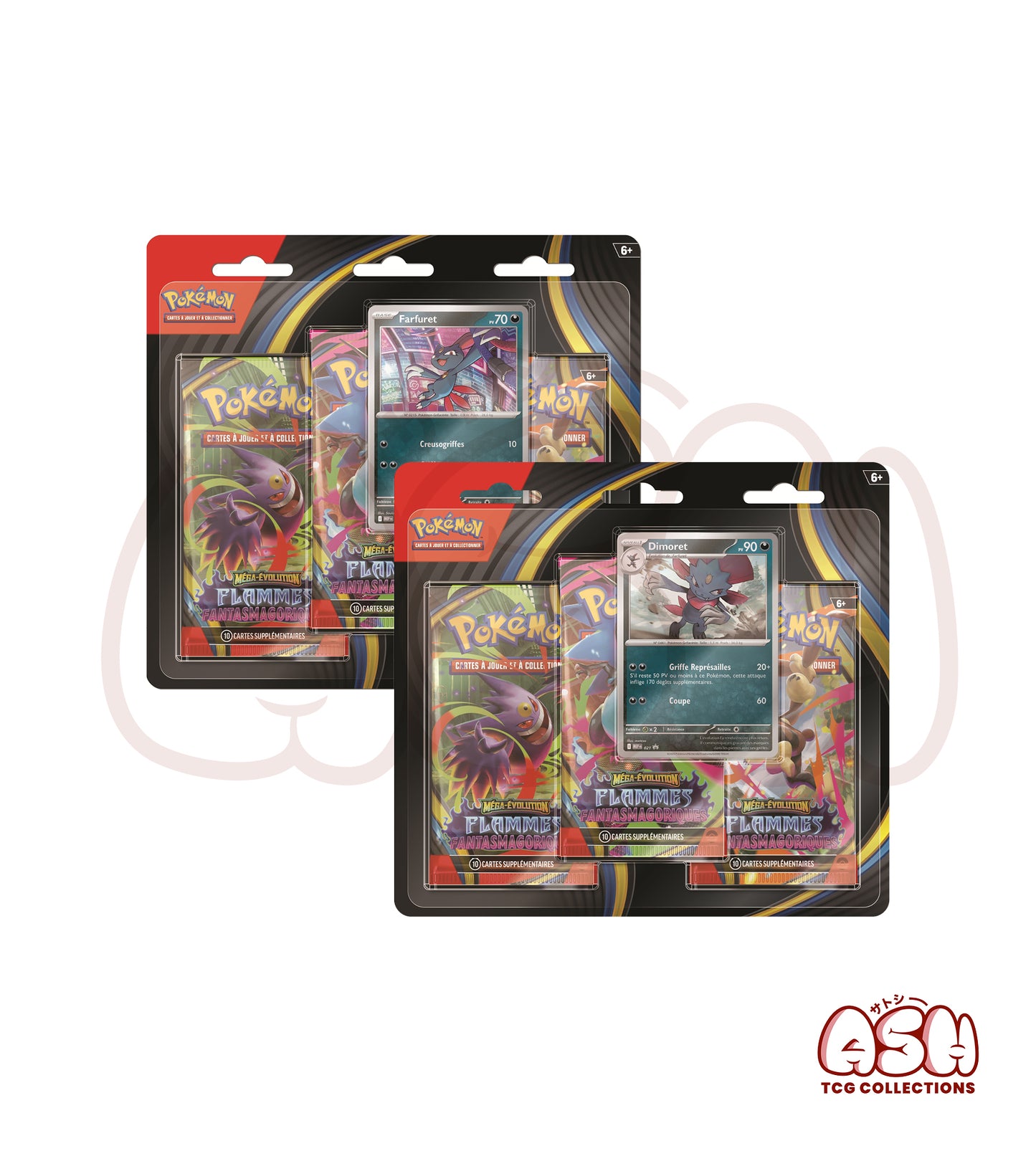 Tripack Pokémon ME02 – Flammes Fantasmagoriques – 3 Boosters