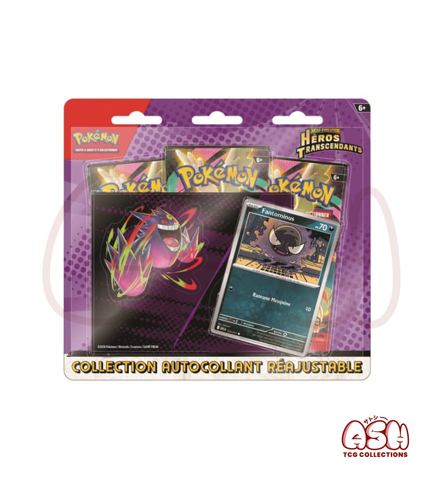Tripack Pokémon ME02.5 – Héros Transcendants – 3 Boosters + Autocollant