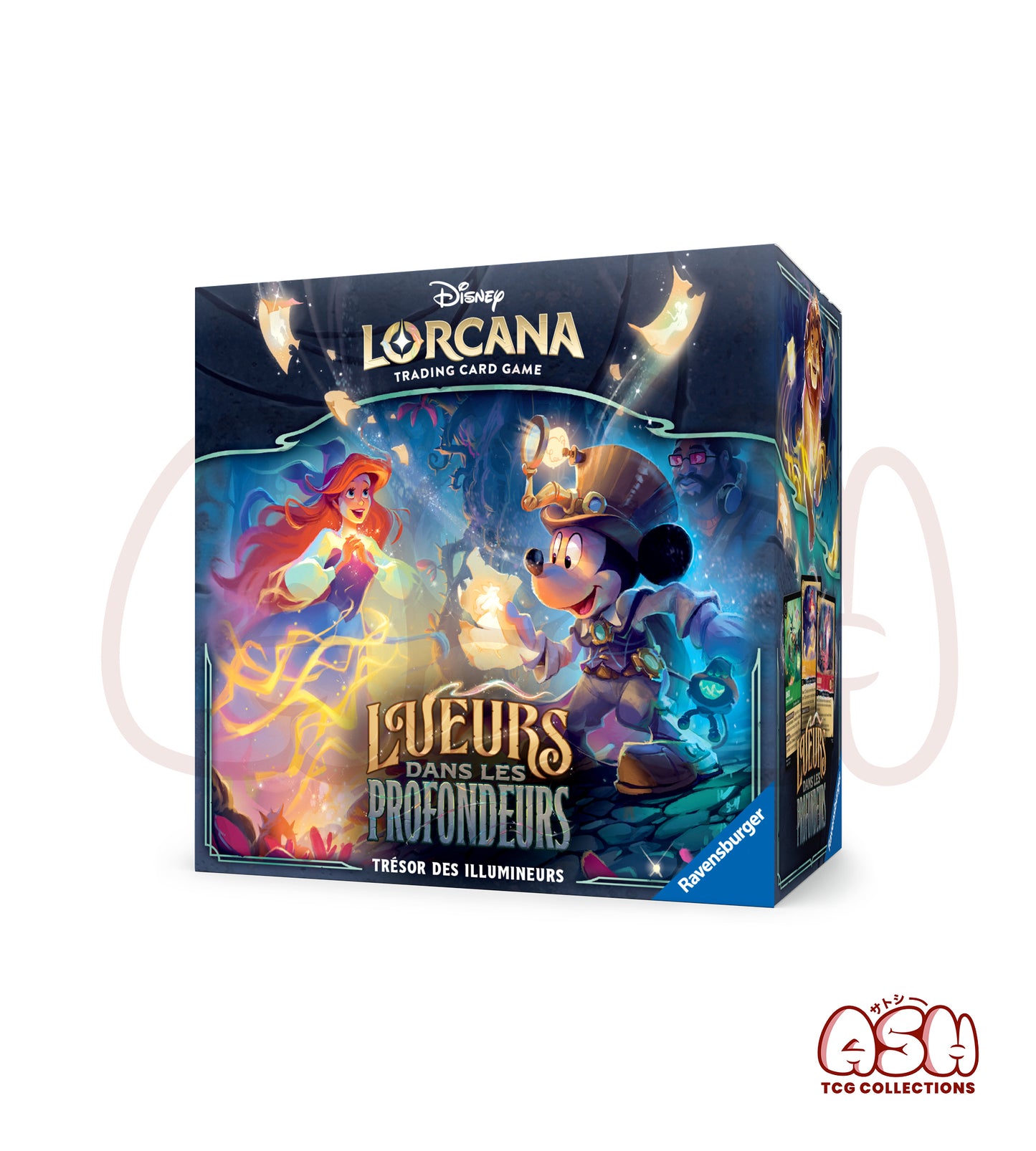 Trove-Pack Lorcana – Lueurs dans les Profondeurs Chapitre 10 – Boîte de 8 Boosters + Accessoires