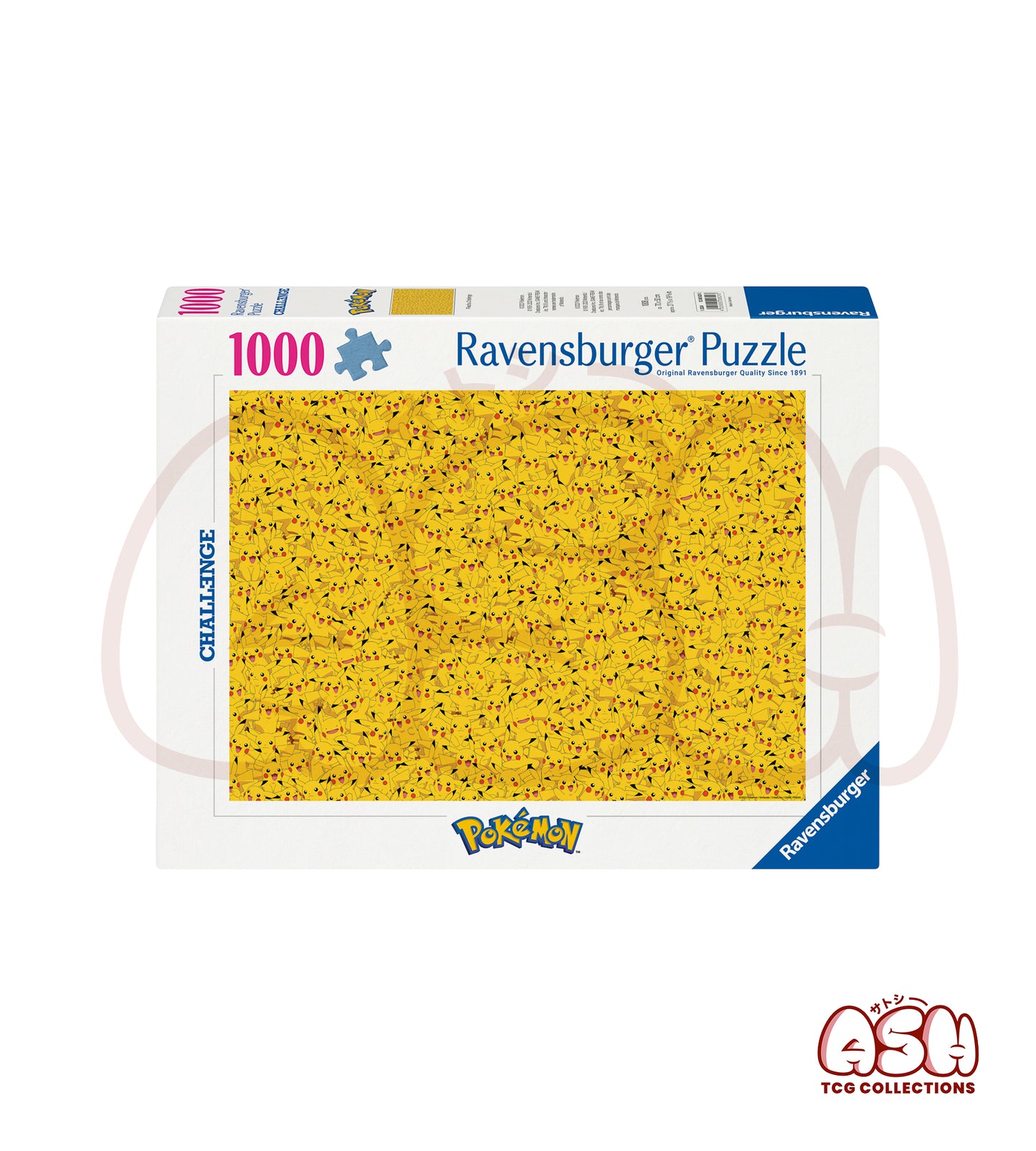 Puzzle Pokémon 1000 Pièces – Multi Pikachu Jaune – Ravensburger Puzzle Officiel Challenge